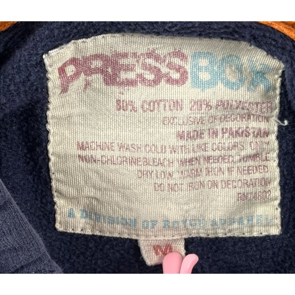 Auburn University Tigers Sweatshirt Men's M Blue Orange Distressed Embroidered - Picture 9 of 15